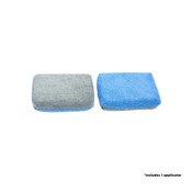 Thin Microfiber Coating Applicator Sponge With Plastic Barrier